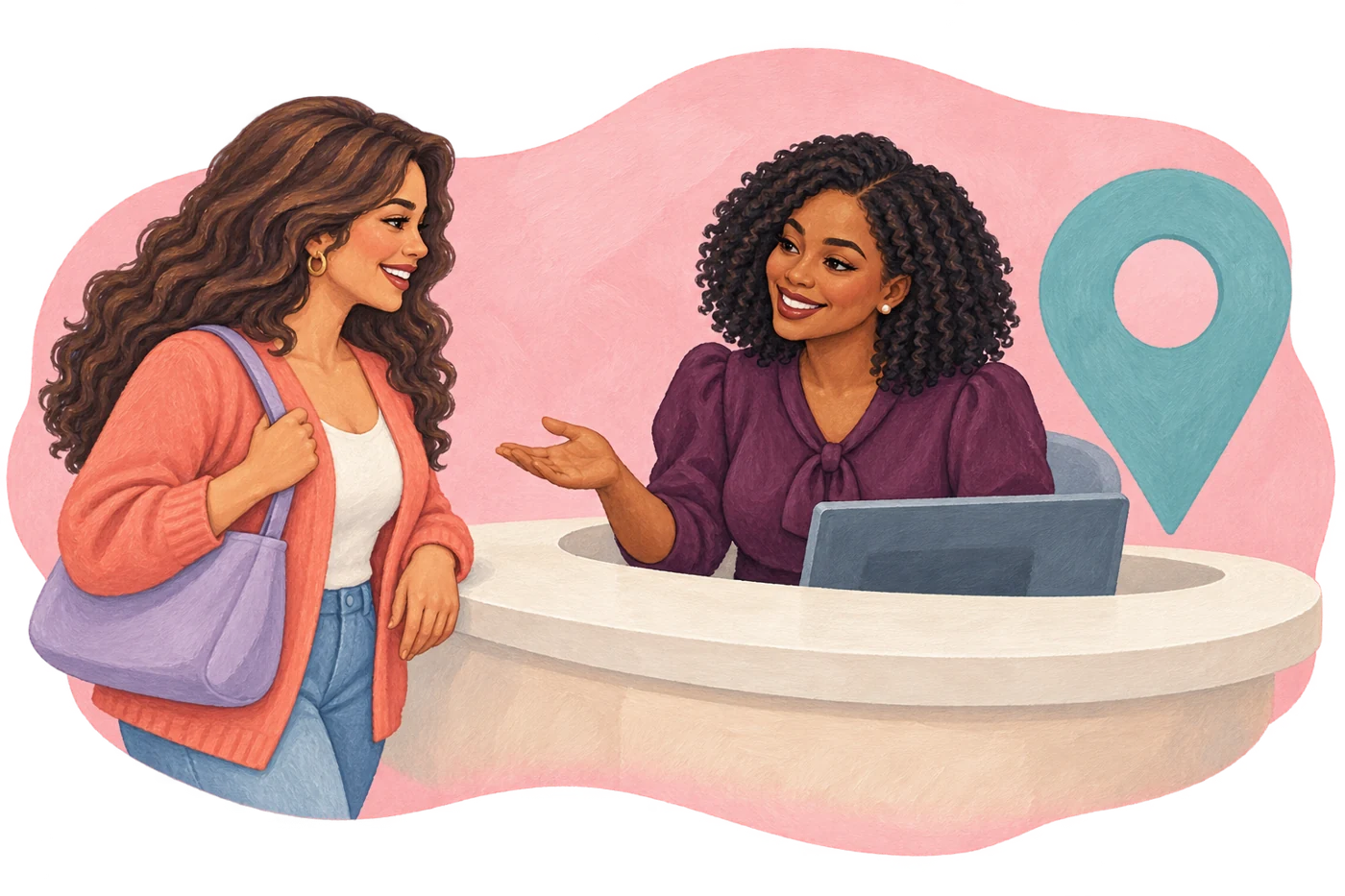 Contact & location illustration
