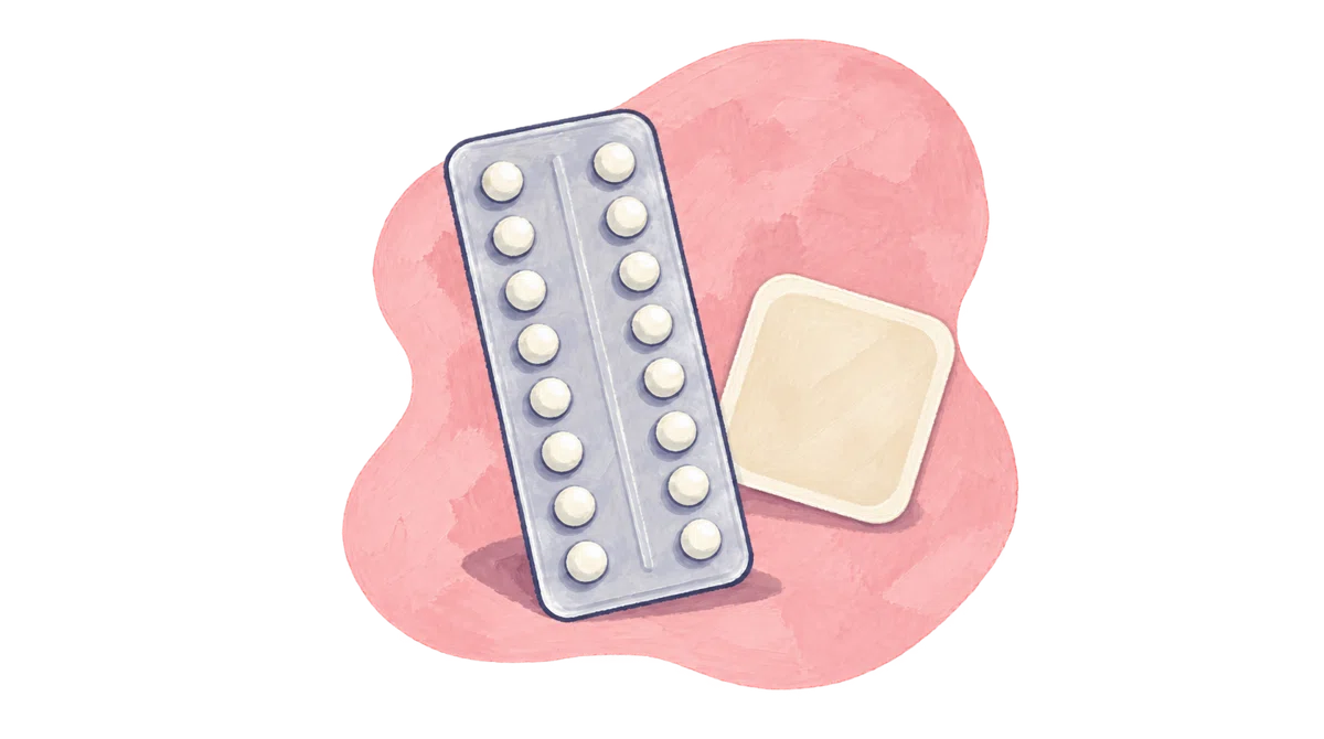 Birth control pills and a contraceptive patch